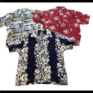 Pineapple Connection LOT boy's shirts L kitschy 90s button up retro vacation